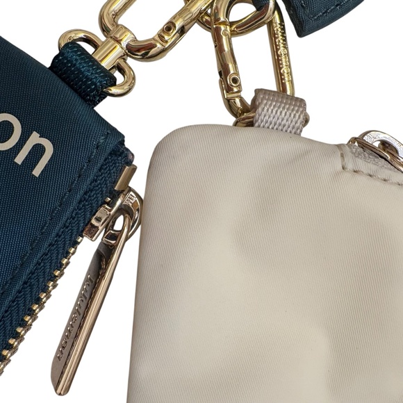 Lululemon Dual Pouch Wristlet new nwt in Warp Teal/Gold/Bone - Picture 7 of 8